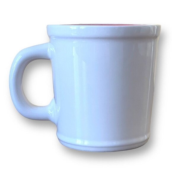 Magenta Rae Dunn Christmas Mug White Red Travel Camper Trailer Black Lab Dog - Picture 2 of 4